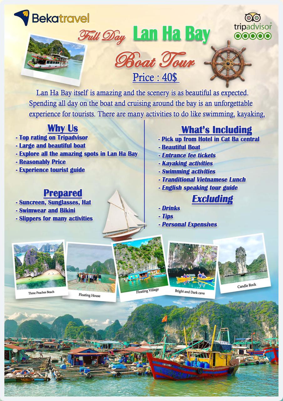 Full day boat tour Lan Ha Bay